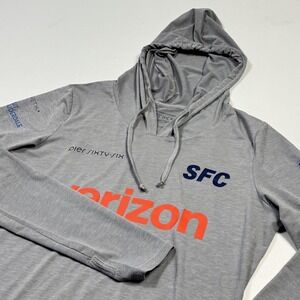 Anetik Hoodie Shirt Womens Medium Gray SFC The Catch Verizon UPF 30+ Fishing